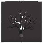Rastrelliera per Legna da Ardere Nera 40x40x40 cm