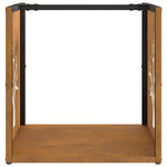 Rastrelliera per Legna da Ardere 40x40x40 cm in Acciaio Corten