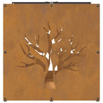 Rastrelliera per Legna da Ardere 40x40x40 cm in Acciaio Corten