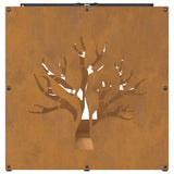 Rastrelliera per Legna da Ardere 40x40x40 cm in Acciaio Corten