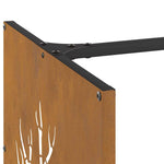 Rastrelliera per Legna da Ardere 40x40x40 cm in Acciaio Corten