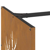 Rastrelliera per Legna da Ardere 40x40x40 cm in Acciaio Corten