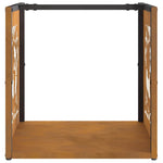 Rastrelliera per Legna da Ardere 40x40x40 cm in Acciaio Corten