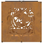 Rastrelliera per Legna da Ardere 40x40x40 cm in Acciaio Corten
