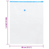Sacchetti per Stoccaggio 5 pcs Trasparente e Blu 100 x 80 cm