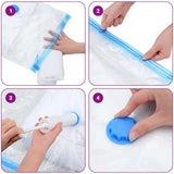 Sacchetti per Stoccaggio 5 pcs Trasparente e Blu 130 x 100 cm