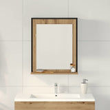 Specchio rovere artigianale 50 x 12 x 60 cm