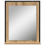 Specchio rovere artigianale 50 x 12 x 60 cm