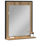 Specchio rovere artigianale 50 x 12 x 60 cm