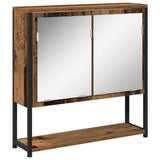Mobiletto per specchio con porta Legno vecchio 60 x 16 x 60 cm