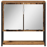 Mobiletto per specchio con porta Legno vecchio 60 x 16 x 60 cm