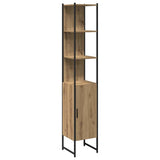 Mobile da Bagno con porta rovere artigianale 33 x 33 x 185,5 cm
