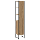 Mobile da Bagno con porta rovere artigianale 33 x 33 x 185,5 cm