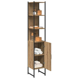 Mobile da Bagno con porta rovere artigianale 33 x 33 x 185,5 cm