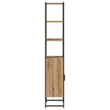 Mobile da Bagno con porta rovere artigianale 33 x 33 x 185,5 cm