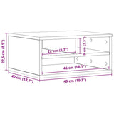 Supporto per Stampante Rovere artigianale 49 x 40 x 22.5 cm