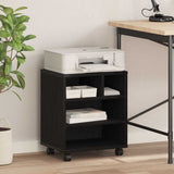 Supporto per Stampante Rovere Nero 41 x 32 x 48 cm