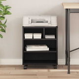 Supporto per Stampante Rovere Nero 41 x 32 x 48 cm