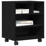 Supporto per Stampante Rovere Nero 41 x 32 x 48 cm