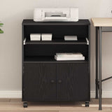 Supporto per Stampante Rovere Nero 60 x 48 x 74 cm