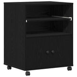 Supporto per Stampante Rovere Nero 60 x 48 x 74 cm
