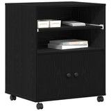 Supporto per Stampante Rovere Nero 60 x 48 x 74 cm
