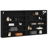Vetrina Rovere Nero 100 x 8,5 x 50 cm Legno truciolato