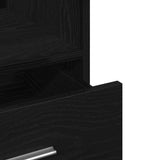 Podio con ruota Rovere Nero 55 x 55 x 107 cm Legno truciolato