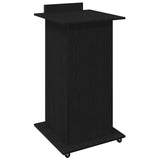 Podio con ruota Rovere Nero 55 x 55 x 107 cm Legno truciolato