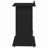 Podio con ruota Rovere Nero 55 x 55 x 107 cm Legno truciolato