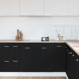 Mobile Sotto Lavello Rovere Nero 80x46x81,5 cm Legno Ingegnerizzato