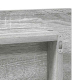 Specchio con luci a strisce a LED Grigio sonoma alto 80 x 37 cm
