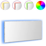 Specchio con luci a strisce a LED Grigio sonoma alto 80 x 37 cm