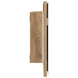 Specchio rovere artigianale 80 x 37 cm