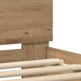 Struttura del letto con led Rovere artigianale 90 x 200 cm