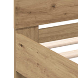 Struttura del letto con led Rovere artigianale 90 x 190 cm