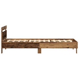 Struttura del letto Legno vecchio 75 x 190 cm Legno truciolato