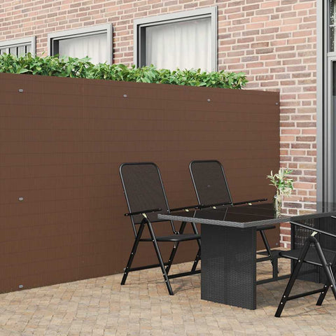 Recinzione da Giardino Bifacciale Marrone 1,8x3 m in PVC