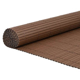 Recinzione da Giardino Bifacciale Marrone 1,8x5 m in PVC