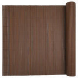 Recinzione da Giardino Bifacciale Marrone 1,8x5 m in PVC