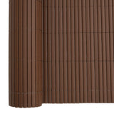 Recinzione da Giardino Bifacciale Marrone 1,8x5 m in PVC