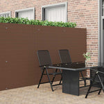 Recinzione da Giardino Bifacciale Marrone 1,8x5 m in PVC