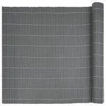 Recinzione da Giardino Bifacciale Grigia 1,8x5 m in PVC