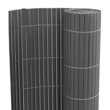 Recinzione da Giardino Bifacciale Grigia 1,8x5 m in PVC