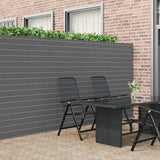 Recinzione da Giardino Bifacciale Grigia 1,8x5 m in PVC