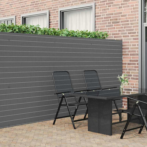Recinzione da Giardino Bifacciale Grigia 1,8x5 m in PVC