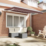 Tenda Retrattile Marrone 250 x 200 cm Tessuto