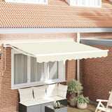 Tenda Retrattile Crema 300 x 200 cm Poliestere e Metallo