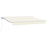 Tenda Retrattile Crema 300 x 200 cm Poliestere e Metallo