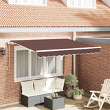 Tenda Retrattile Marrone 300 x 200 cm Tessuto